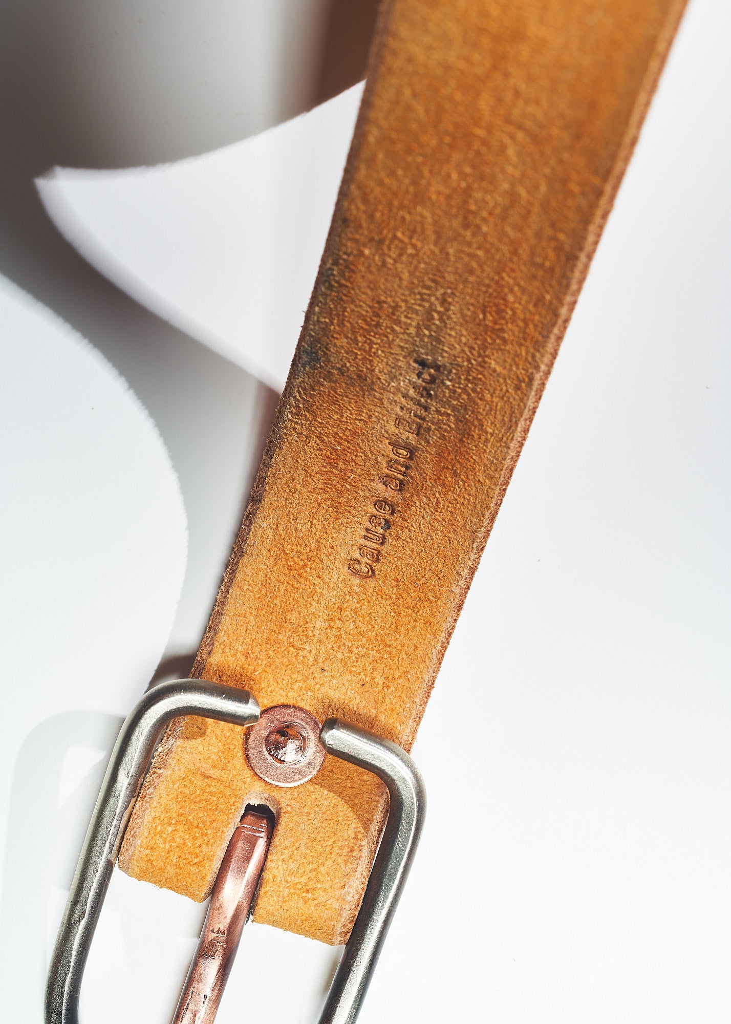 Ruff Out Tan Suede Belt – CAUSE AND EFFECT BELTS